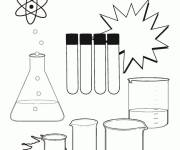 Coloriage et dessins gratuit les accessoires du labo de biologiste à imprimer