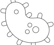 Coloriage Microbe en Emoji