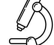 Coloriage Microscope dessin&eacute; &agrave; la main
