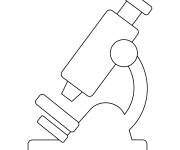 Coloriage Microscope en maternelle