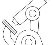 Coloriage Microscope en vecteur