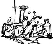 Coloriage Outil de laboratoire biologique