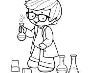 Coloriage et dessins gratuit Petit biologiste assidu à imprimer