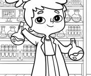 Coloriage Petite fille au labo en ligne