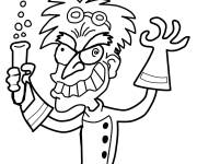 Coloriage Un biologiste fou