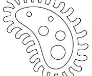 Coloriage et dessins gratuit Une microbe facile à imprimer