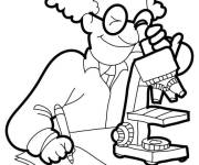 Coloriage et dessins gratuit Utiliser le microscope à imprimer