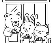 Coloriage Animaux au shopping Black Friday