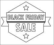 Coloriage Banni&egrave;re des soldes du Black Friday en anglais