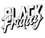 Coloriage et dessins gratuit Black Friday en texte artistique à imprimer