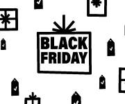Coloriage et dessins gratuit Black Friday &eacute;tiquette, sac et cadeaux à imprimer