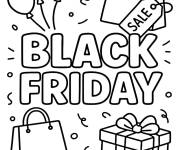 Coloriage Black Friday pour enfants