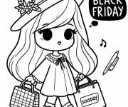 Coloriage Black Friday pour filles
