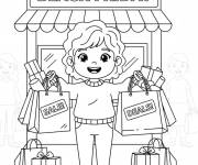 Coloriage Black Friday quand on achetes des produits avec des r&eacute;ductions