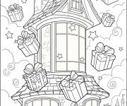 Coloriage Boutique magique pour le Black Friday