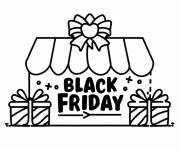 Coloriage et dessins gratuit Cadeaux de Black Friday à imprimer