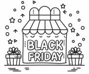 Coloriage Cadeaux soldes Black Friday &agrave; motif