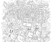 Coloriage Canard en soldes pendant le Black Friday