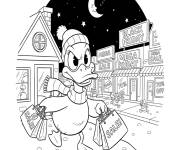Coloriage Canard et les soldes de minuit pendant le Black Friday