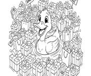 Coloriage Canard et shopping pendant le Black Friday