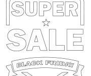 Coloriage Carte de r&eacute;duction Black Friday