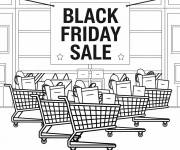 Coloriage Chariots symboles du Black Friday
