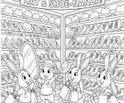 Coloriage Dans le centre commercial pendant le Black Friday