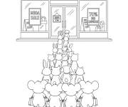 Coloriage Des souris font la queue pendant le Black Friday