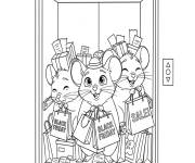 Coloriage Des souris font leurs achats pendant le Black Friday
