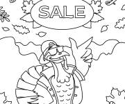 Coloriage Dinde de Thanksgiving pour le