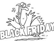 Coloriage Dinde et Black Friday