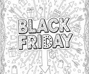 Coloriage &Eacute;l&eacute;ments du Black Friday