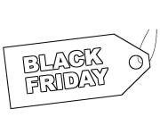 Coloriage et dessins gratuit &Eacute;tiquette de Black Friday à imprimer