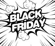 Coloriage et dessins gratuit Explosion Black Friday à imprimer