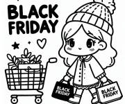 Coloriage Illustration Black Friday pour enfants