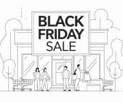 Coloriage et dessins gratuit Illustration Black Friday simple à imprimer