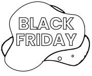Coloriage Image facile de Black Friday