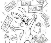 Coloriage Lapin b&eacute;n&eacute;ficie de r&eacute;ductions pendant le Black Friday