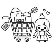 Coloriage et dessins gratuit Logo Black Friday en &eacute;moji pour enfants à imprimer