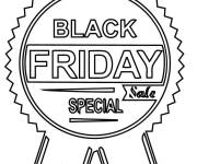 Coloriage Offre du Black Friday