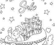 Coloriage Offre P&egrave;re Noel pendant le Black Friday 