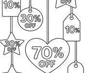 Coloriage Pourcentage r&eacute;duction au Black Friday