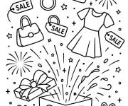 Coloriage Produits en solde pour le Black Friday
