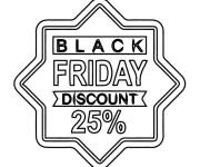 Coloriage et dessins gratuit Reduction de 25% au Black Friday à imprimer