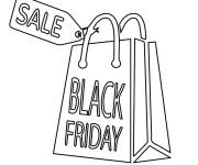 Coloriage Sac de Black Friday