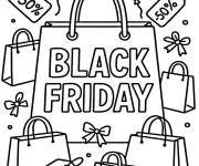 Coloriage Shopping le Black Friday