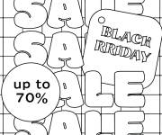Coloriage Solde 70% Black Friday