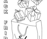 Coloriage Solde Black Friday pour enfants