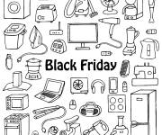 Coloriage Soldes du Black Friday