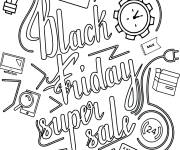 Coloriage Super soldes Black Friday